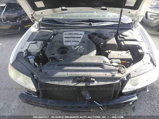 KMHFC46F48A274419 - 2008 HYUNDAI AZERA SE/LIMITED WHITE photo 10