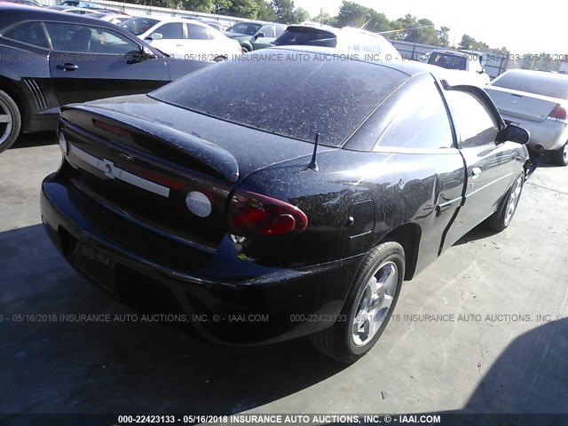 1G1JF12F637325024 - 2003 CHEVROLET CAVALIER LS BLACK photo 4