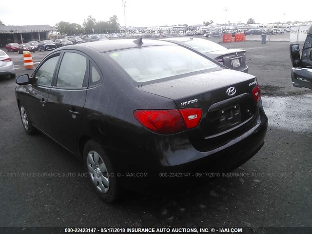 KMHDU46D99U668582 - 2009 HYUNDAI ELANTRA GLS/SE BLACK photo 3