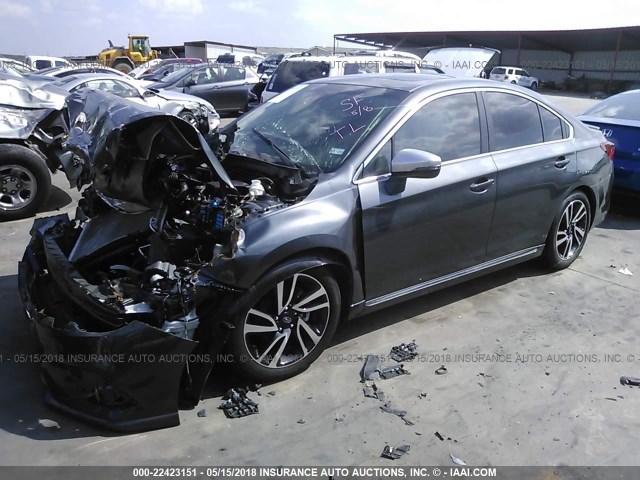 4S3BNAS62J3023605 - 2018 SUBARU LEGACY SPORT GRAY photo 2