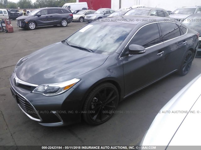 4T1BK1EB1GU205487 - 2016 TOYOTA AVALON XLE PLUS/PREMIUM/TOUR/LTD GRAY photo 2