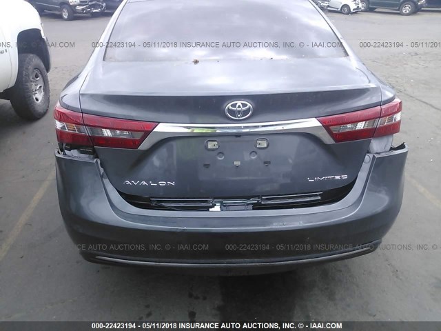 4T1BK1EB1GU205487 - 2016 TOYOTA AVALON XLE PLUS/PREMIUM/TOUR/LTD GRAY photo 6