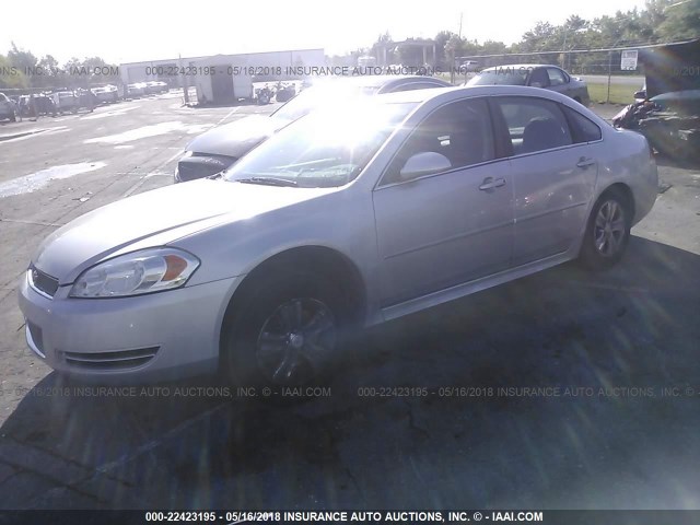 2G1WA5E36F1167072 - 2015 CHEVROLET IMPALA LIMITED LS SILVER photo 2