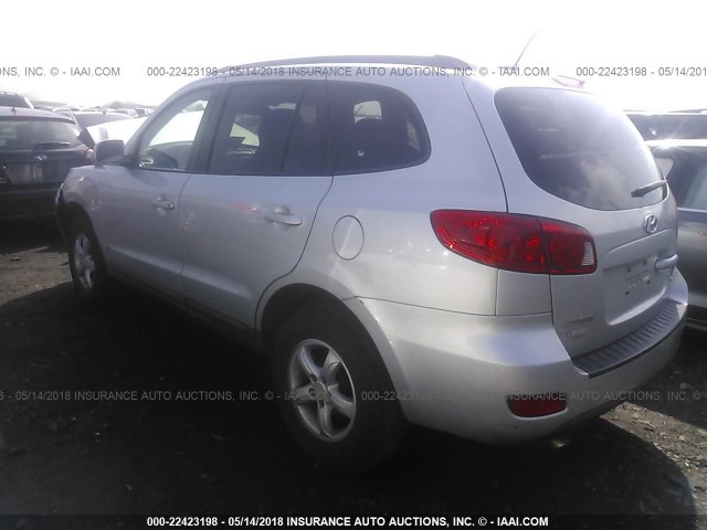 5NMSG13D58H157074 - 2008 HYUNDAI SANTA FE GLS SILVER photo 3