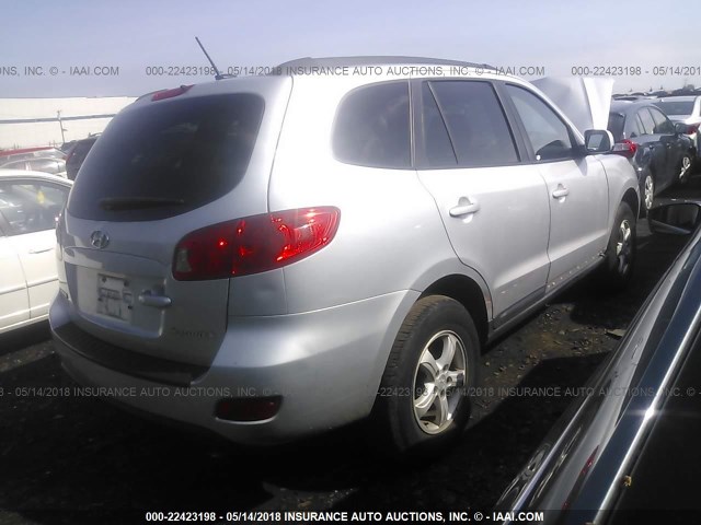 5NMSG13D58H157074 - 2008 HYUNDAI SANTA FE GLS SILVER photo 4