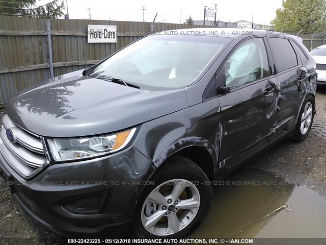 2FMPK4G99HBB58881 - 2017 FORD EDGE SE GRAY photo 2