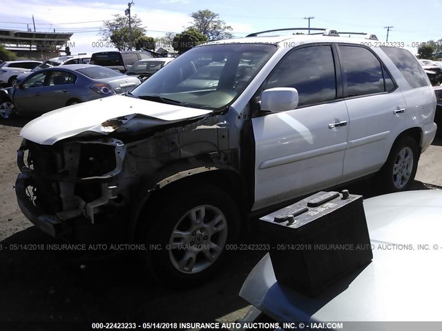 2HNYD18865H557922 - 2005 ACURA MDX TOURING WHITE photo 2