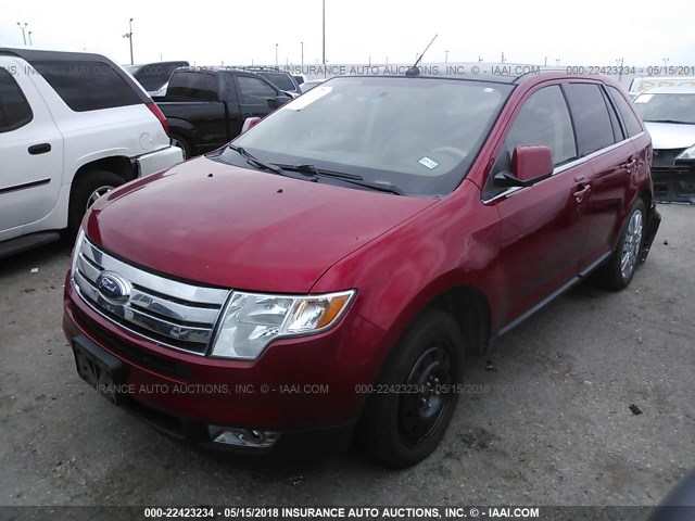 2FMDK4KC0ABB28115 - 2010 FORD EDGE LIMITED RED photo 2