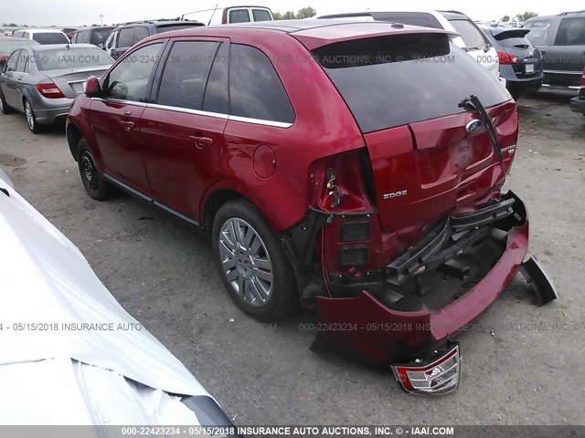 2FMDK4KC0ABB28115 - 2010 FORD EDGE LIMITED RED photo 3