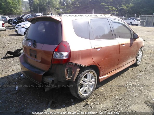 JHMGD38657S033750 - 2007 HONDA FIT S 橙色 照片 4