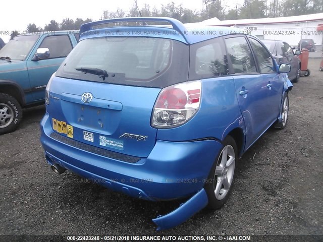 2T1KR30E87C648066 - 2007 TOYOTA COROLLA MATRIX XR BLUE photo 4
