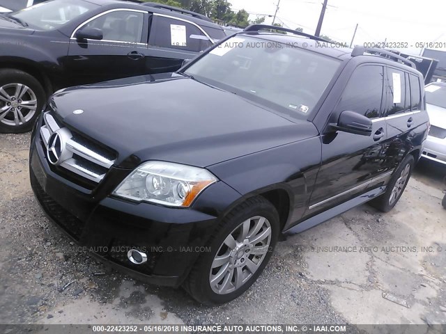 WDCGG8HB7AF322089 - 2010 MERCEDES-BENZ GLK 350 4MATIC BLACK photo 2