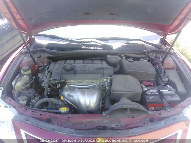 4T4BF3EK7BR175992 - 2011 TOYOTA CAMRY SE/LE/XLE 红色 照片 10