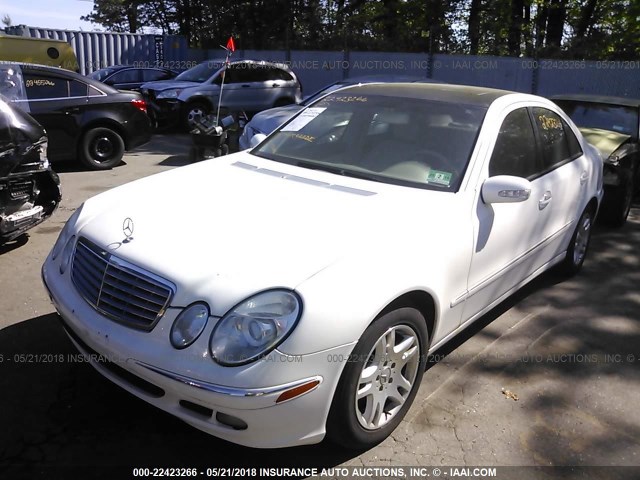 WDBUF82J75X176741 - 2005 MERCEDES-BENZ E 320 4MATIC WHITE photo 2