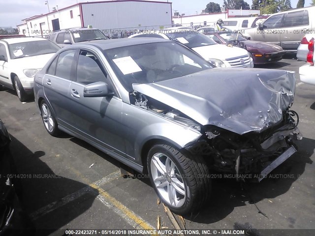 WDDGF4HB4DR260645 - 2013 MERCEDES-BENZ C 250 GRAY photo 1