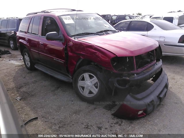 1GNDT13S522202116 - 2002 CHEVROLET TRAILBLAZER  MAROON photo 1