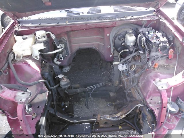 1GNDT13S522202116 - 2002 CHEVROLET TRAILBLAZER  MAROON photo 10