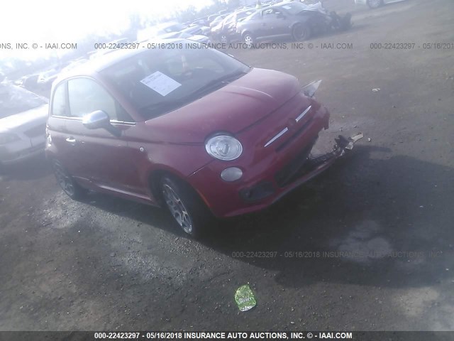 3C3CFFBR6DT581009 - 2013 FIAT 500 SPORT RED photo 1