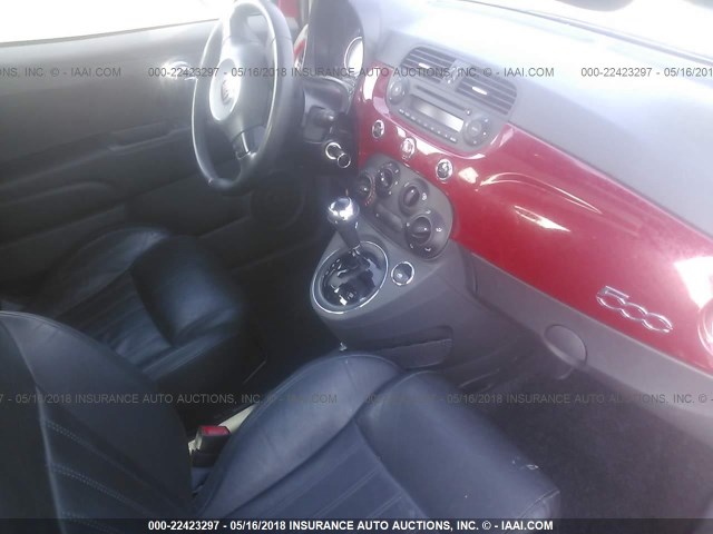 3C3CFFBR6DT581009 - 2013 FIAT 500 SPORT RED photo 5