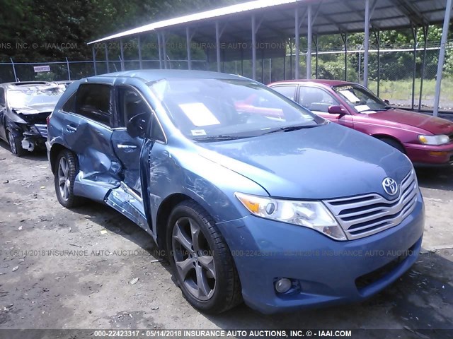 4T3ZK3BB6BU043791 - 2011 TOYOTA VENZA BLUE photo 1