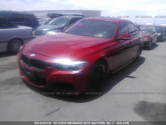 WBA3C1C5XDF437506 - 2013 BMW 328 I SULEV RED photo 2