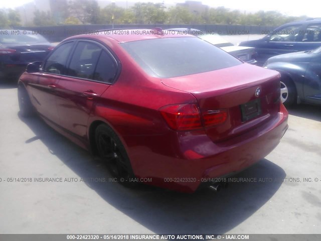 WBA3C1C5XDF437506 - 2013 BMW 328 I SULEV RED photo 3