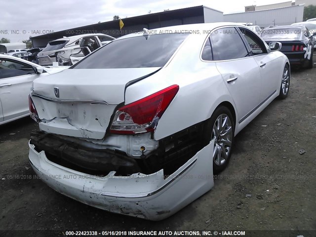 KMHGH4JH2DU059287 - 2013 HYUNDAI EQUUS SIGNATURE/ULTIMATE WHITE photo 4