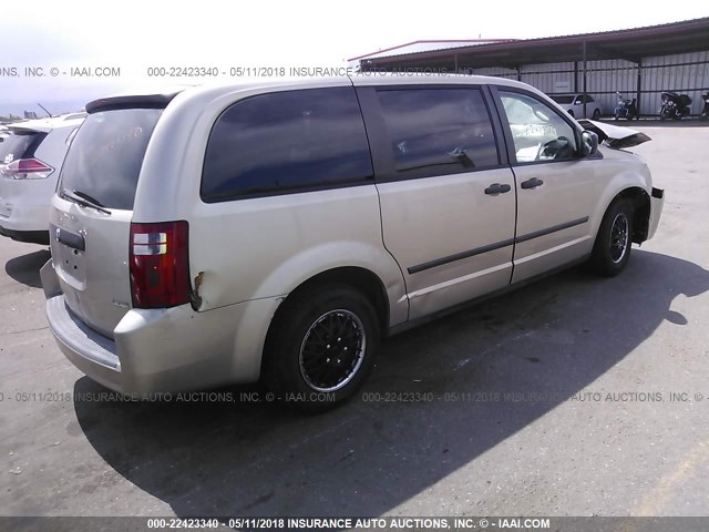 1D8HN44H18B116143 - 2008 DODGE GRAND CARAVAN SE GOLD photo 4