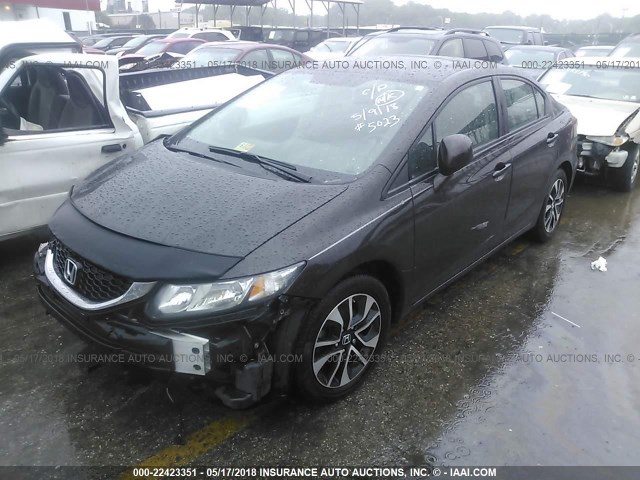 19XFB2F98DE262349 - 2013 HONDA CIVIC EXL შავი ფოტო 2