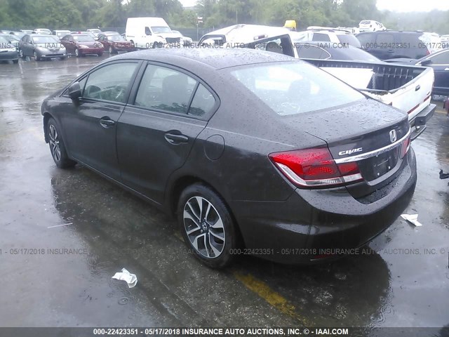 19XFB2F98DE262349 - 2013 HONDA CIVIC EXL შავი ფოტო 3