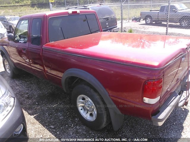 1FTZR15VXYPB05235 - 2000 FORD RANGER SUPER CAB RED photo 3