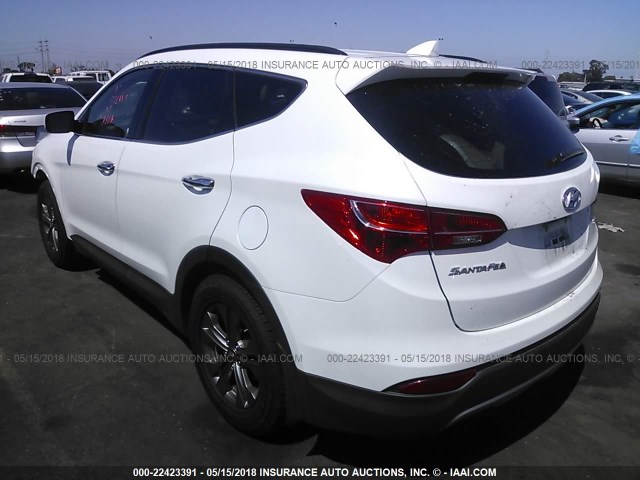 5XYZU3LB7EG208047 - 2014 HYUNDAI SANTA FE SPORT  WHITE photo 3