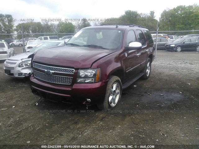 1GNFK13098J224905 - 2008 CHEVROLET TAHOE K1500 MAROON photo 2