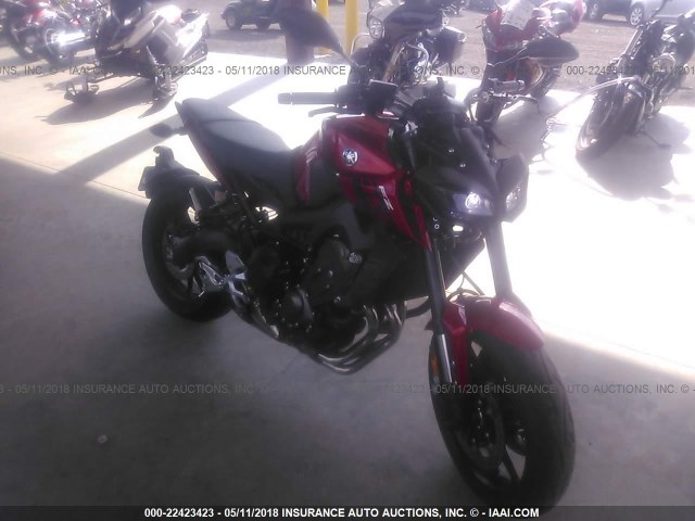 JYARN53E1HA000703 - 2017 YAMAHA FZ09 RED photo 1