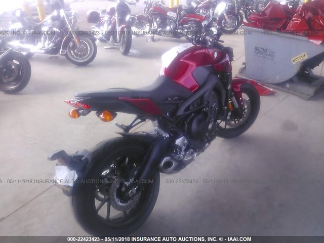 JYARN53E1HA000703 - 2017 YAMAHA FZ09 RED photo 4