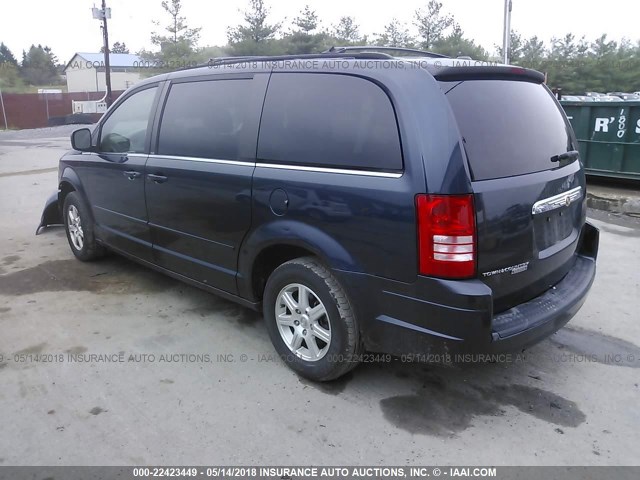 2A8HR54P78R765388 - 2008 CHRYSLER TOWN & COUNTRY TOURING BLUE photo 3