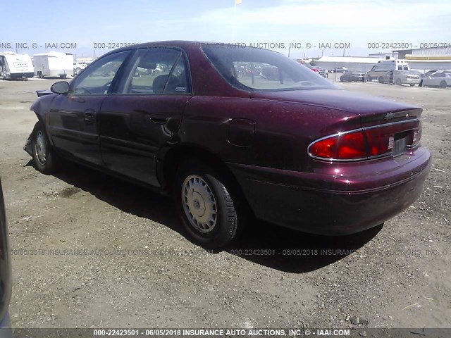 2G4WY55JXY1269412 - 2000 BUICK CENTURY LIMITED/2000 BURGUNDY photo 3