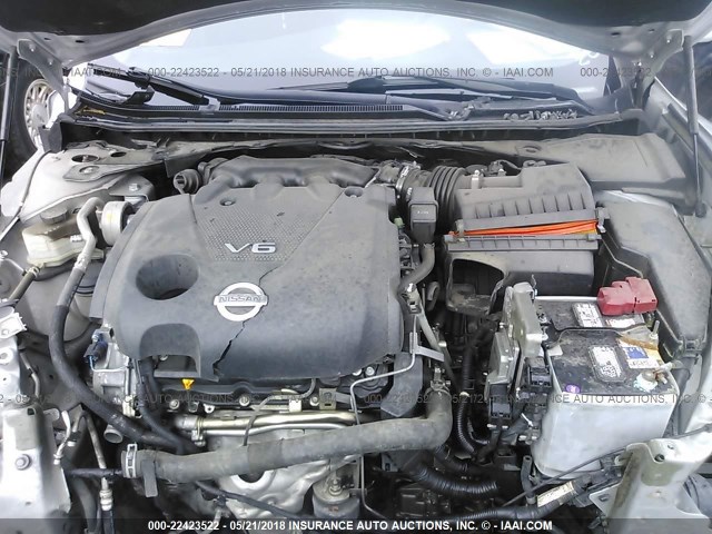 1N4AA5AP3EC437643 - 2014 NISSAN MAXIMA S/SV SILVER photo 10