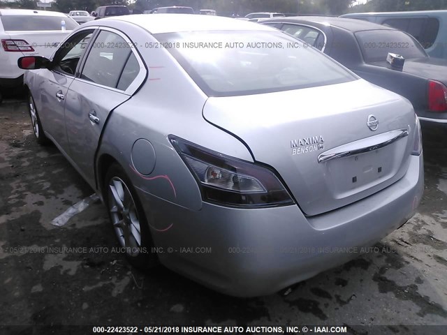 1N4AA5AP3EC437643 - 2014 NISSAN MAXIMA S/SV SILVER photo 3