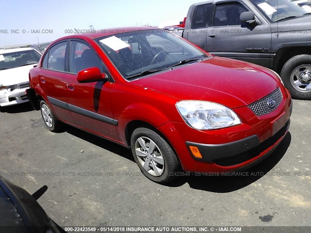 KNADE223X96447853 - 2009 KIA RIO LX/SX RED photo 1