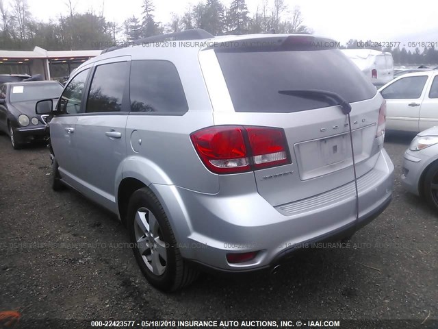 3D4PG1FG6BT543494 - 2011 DODGE JOURNEY MAINSTREET SILVER photo 3