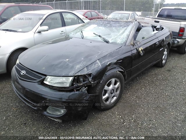 2T1FF28P91C476003 - 2001 TOYOTA CAMRY SOLARA SE/SLE BLACK photo 2