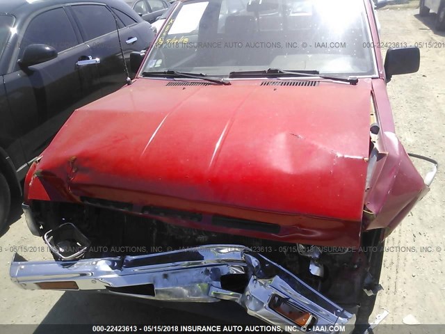 1N6SD11S9LC316600 - 1990 NISSAN D21 SHORT BED RED photo 10