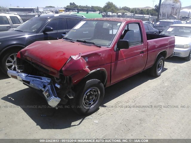 1N6SD11S9LC316600 - 1990 NISSAN D21 SHORT BED RED photo 2