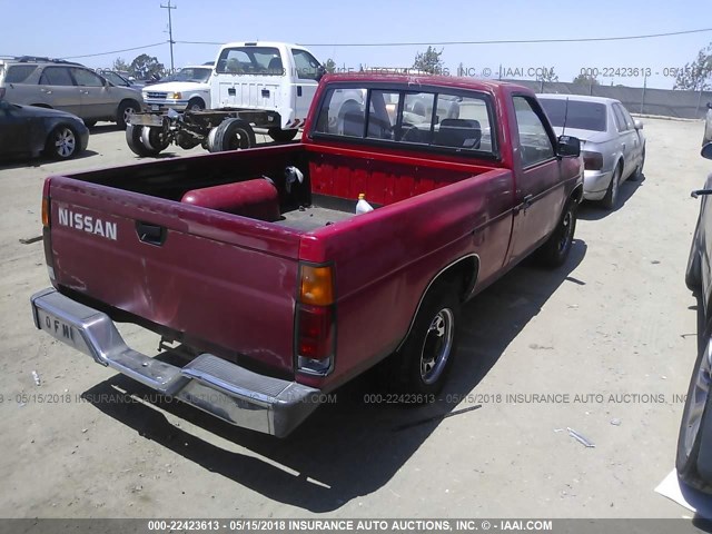1N6SD11S9LC316600 - 1990 NISSAN D21 SHORT BED RED photo 4