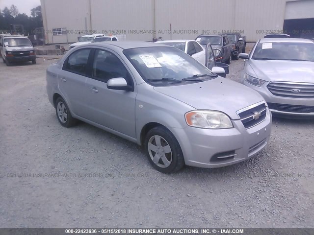 KL1TD56638B131828 - 2008 CHEVROLET AVEO LS SILVER photo 1