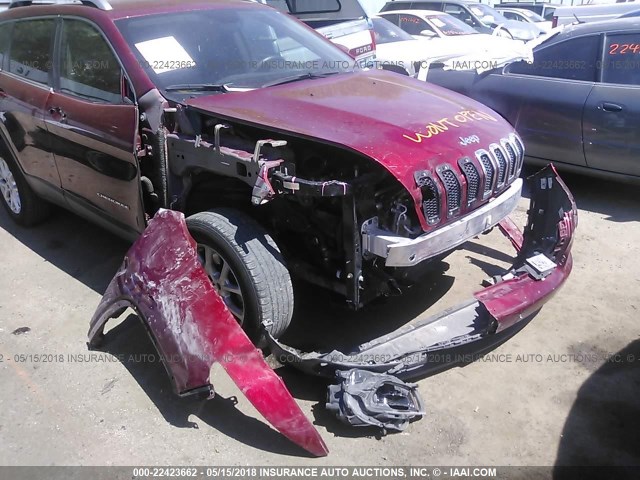 1C4PJMCS2EW246620 - 2014 JEEP CHEROKEE LATITUDE MAROON photo 6