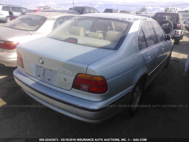 WBADM6345XGU00304 - 1999 BMW 528 I AUTOMATIC Light Blue photo 4