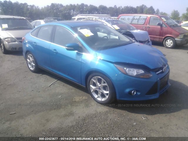 1FADP3J26EL142346 - 2014 FORD FOCUS TITANIUM BLUE photo 1