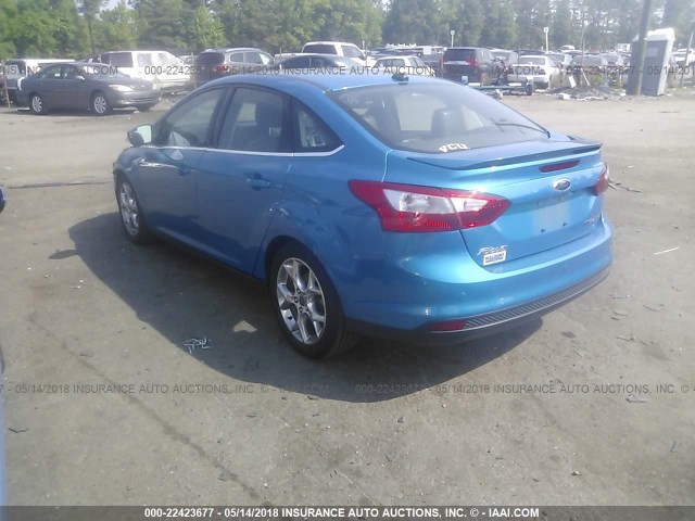 1FADP3J26EL142346 - 2014 FORD FOCUS TITANIUM BLUE photo 3